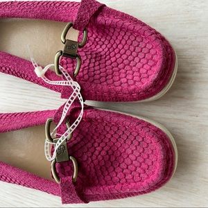 Joan& David pink suede leather loafer sneakers